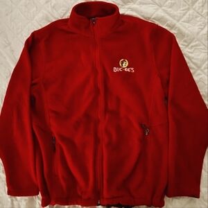 🌟Buc-ee's Mens Red Fleece Sweater Jacket XL🌟